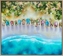 Load image into Gallery viewer, Sunrise by the Beach Boxes | Framed in Beech timber