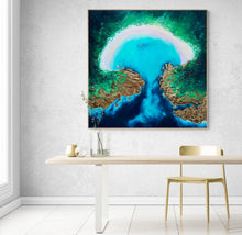 Load image into Gallery viewer, Honeymoon Bay | Framed in Tasmanian oak
