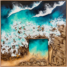 Load image into Gallery viewer, Whale Beach Rockpool | Framed in Tasmanian oak