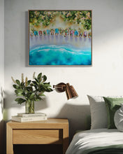 Load image into Gallery viewer, Sunrise by the Beach Boxes | Framed in Beech timber
