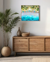 Load image into Gallery viewer, Sunrise by the Beach Boxes | Framed in Beech timber
