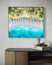 Load image into Gallery viewer, Sunrise by the Beach Boxes | Framed in Beech timber
