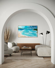 Load image into Gallery viewer, Turquoise Waters Of Whitehaven | Framed in Tasmanian Oak
