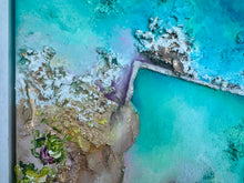 Load image into Gallery viewer, Ashlings Beach Rock Pool| Framed in white timber

