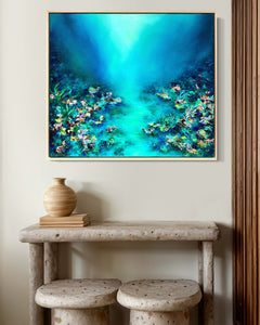 Ocean Bloom | Framed in Beech timber