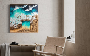 Whale Beach Rockpool | Framed in Tasmanian oak